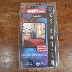 Spider Man Jumbo Stick Ups Original Clam Package Removable 25 Wall Decorations